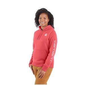Salmon Pink Heather Women’s Carhartt Hoodie S 4/6